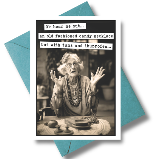 Happy Birthday Card Humorous - 5X7 Blank inside with envelope