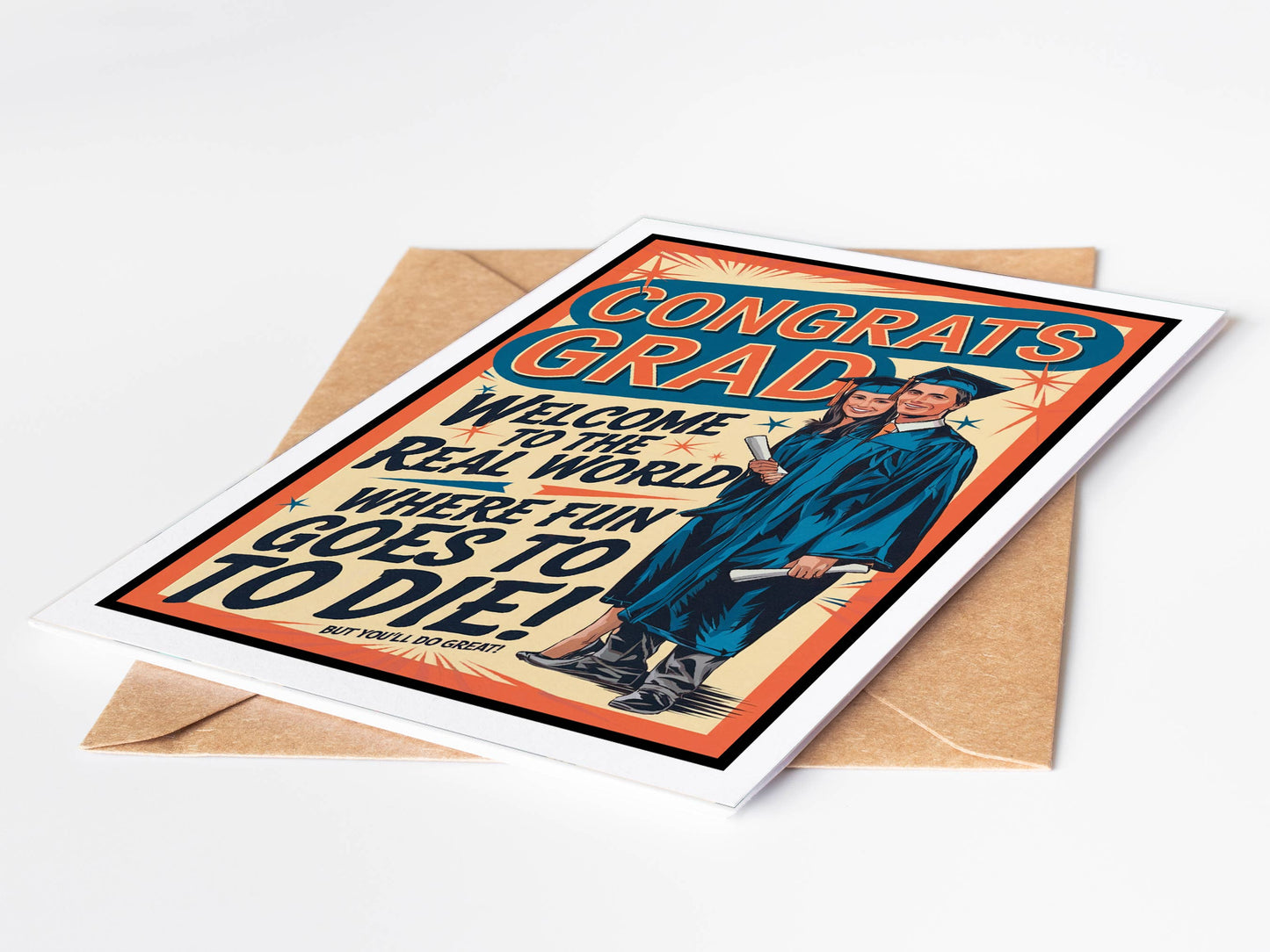 College Graduation Cards w/Display Stand | Class of 2025: No