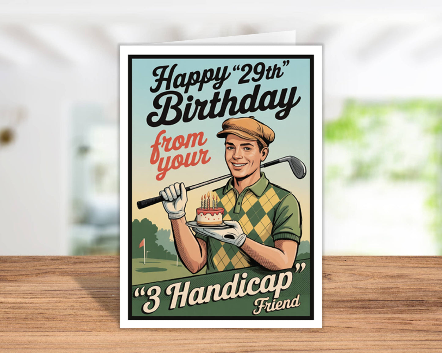 Golf Gifts Men Birthday Card | Funny Greeting Card, Display: Yes