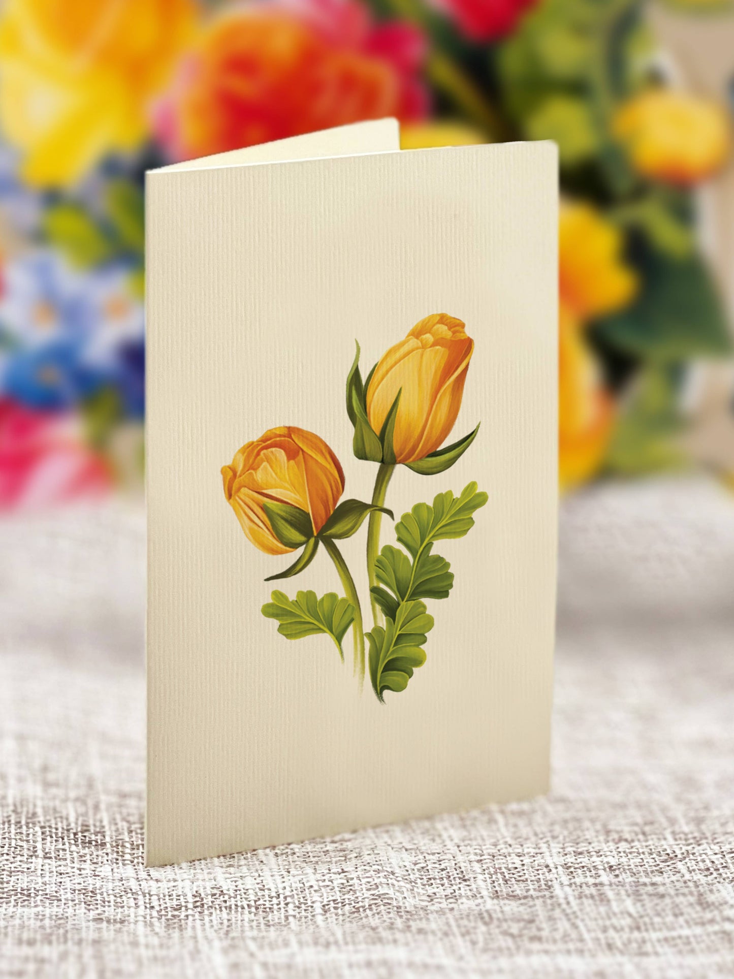 Mini Sorbet Roses (10 Pop-up Greeting Cards)