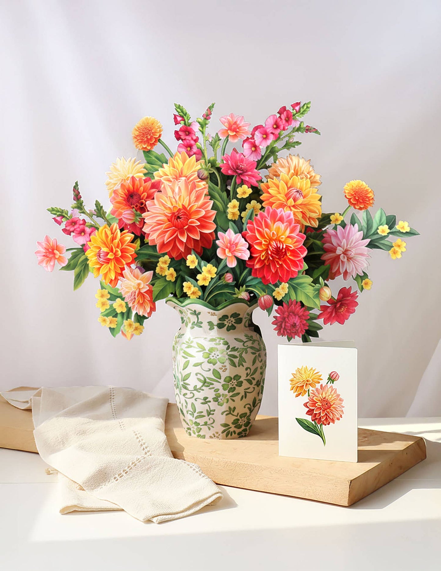 Dahlia Sunrise Pop-up Greeting Card