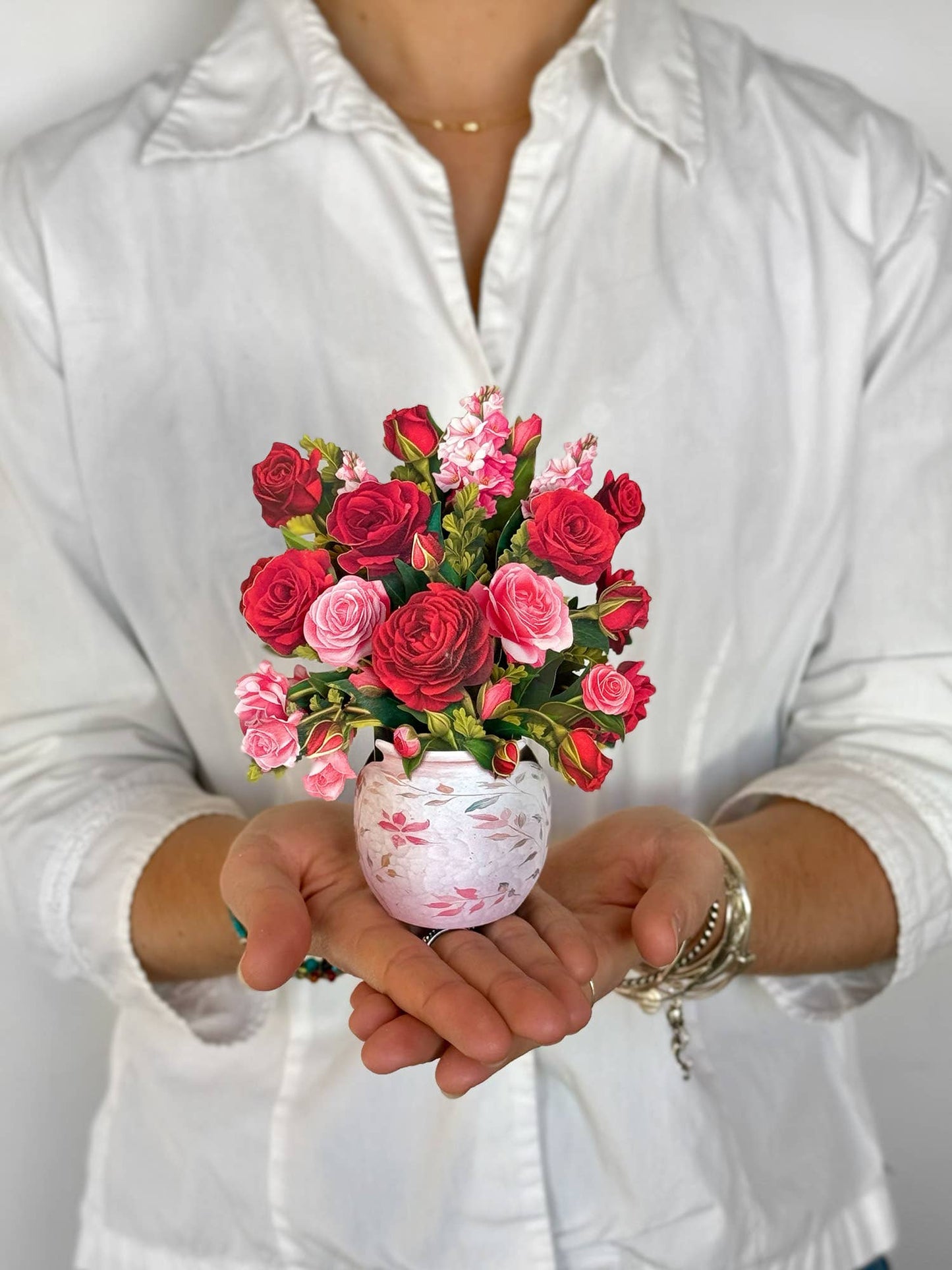 Mini Blooming Roses (10 Pop-up Greeting Cards)