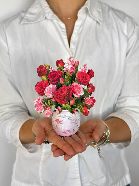 Mini Blooming Roses (10 Pop-up Greeting Cards)