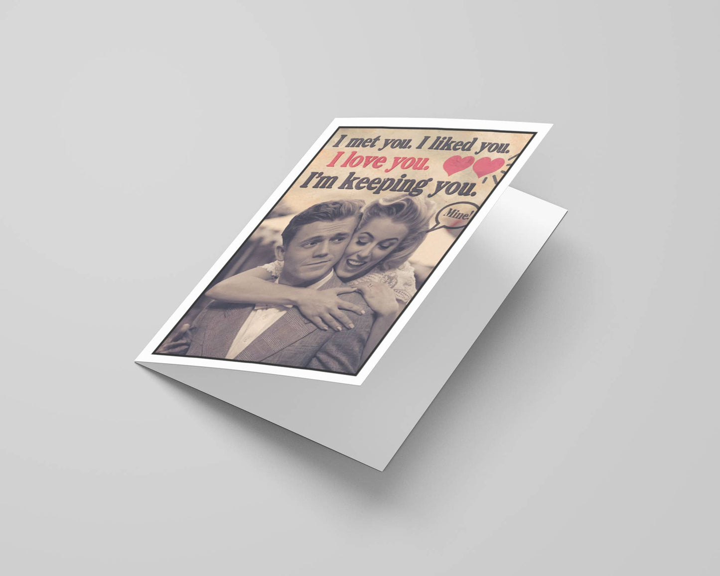 Vintage Funny Handmade Cute Valentine Cards for Him, Her: No