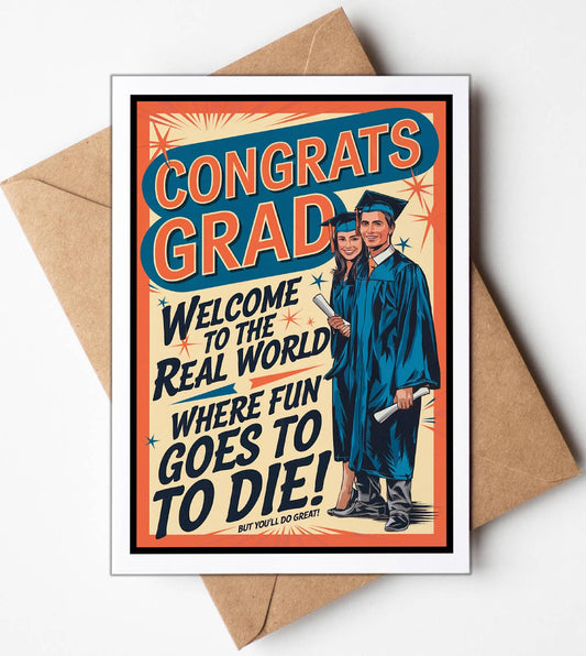 College Graduation Cards w/Display Stand | Class of 2025: No