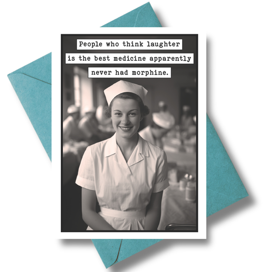 Funny Get Well Cards and Display Stand |  Nurse Gifts: No