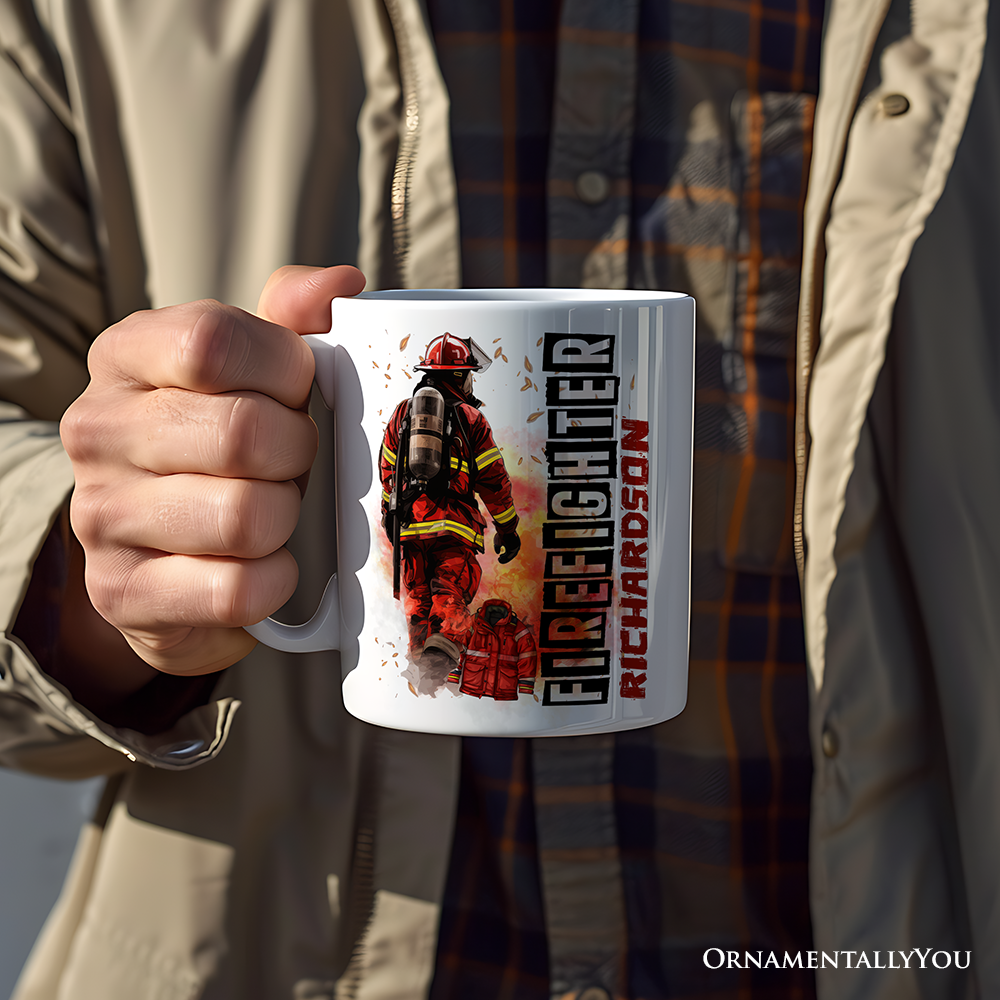 Firefighter Mug, Appreciation Fire Department Gift