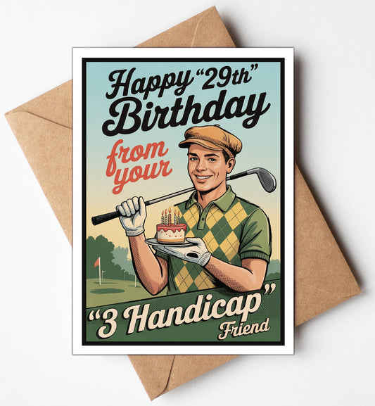 Golf Gifts Men Birthday Card | Funny Greeting Card, Display: Yes