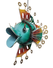 Metal Hanging Fish Candle Holder