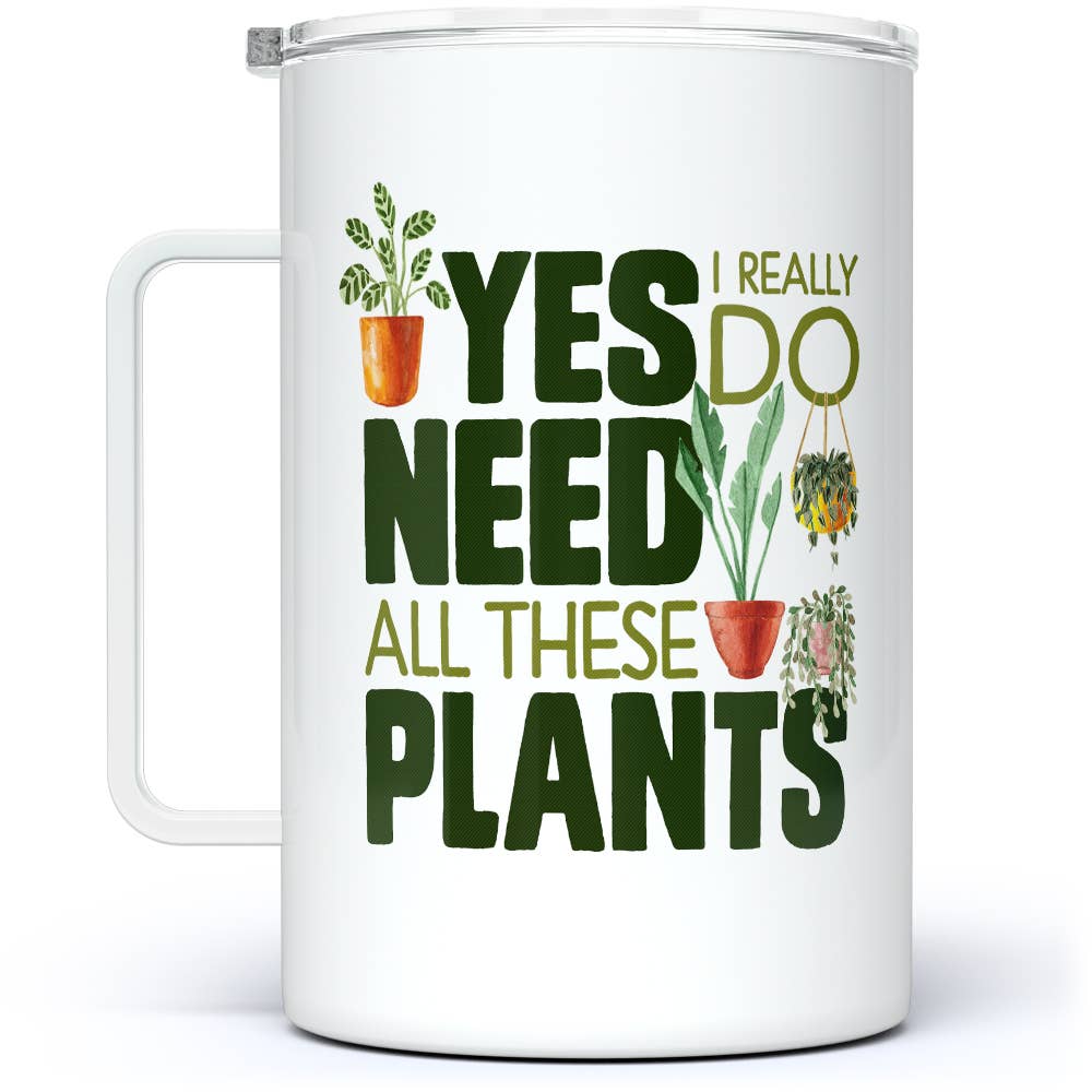 Plant Lover Insulated Mug, Houseplant Gardening Gifts: 12oz