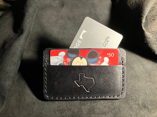 Slim Wallet 3 compartments Texas Black