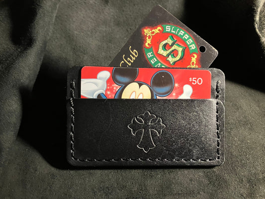 Slim Wallet 3 compartments Black Cross