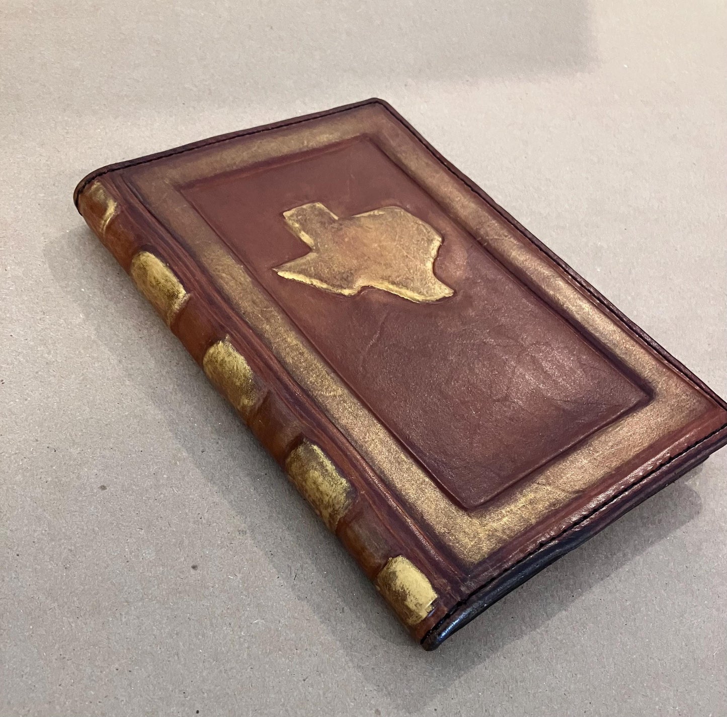 Handcrafted Leather Mini Portfolio | Full Grain Cowhide 5x7 Notepad Holder | Rustic Vintage Padfolio | Handmade in Texas