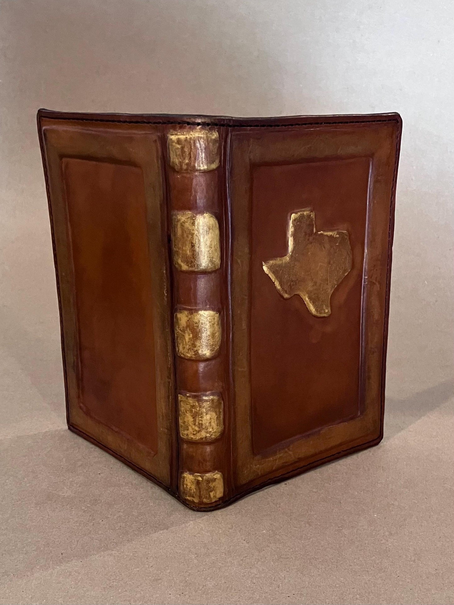 Handcrafted Leather Mini Portfolio | Full Grain Cowhide 5x7 Notepad Holder | Rustic Vintage Padfolio | Handmade in Texas