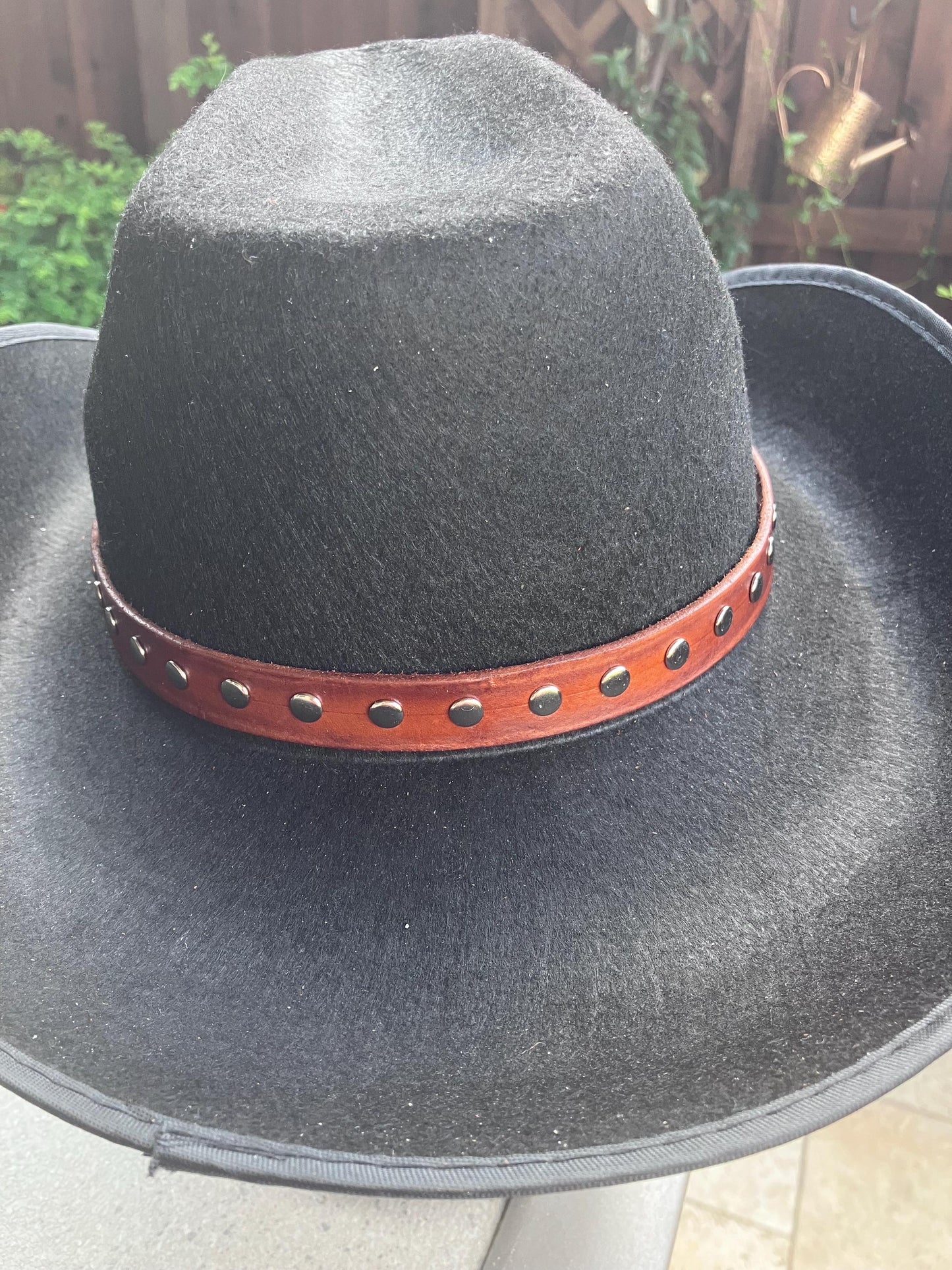 Hand crafted leather hatband