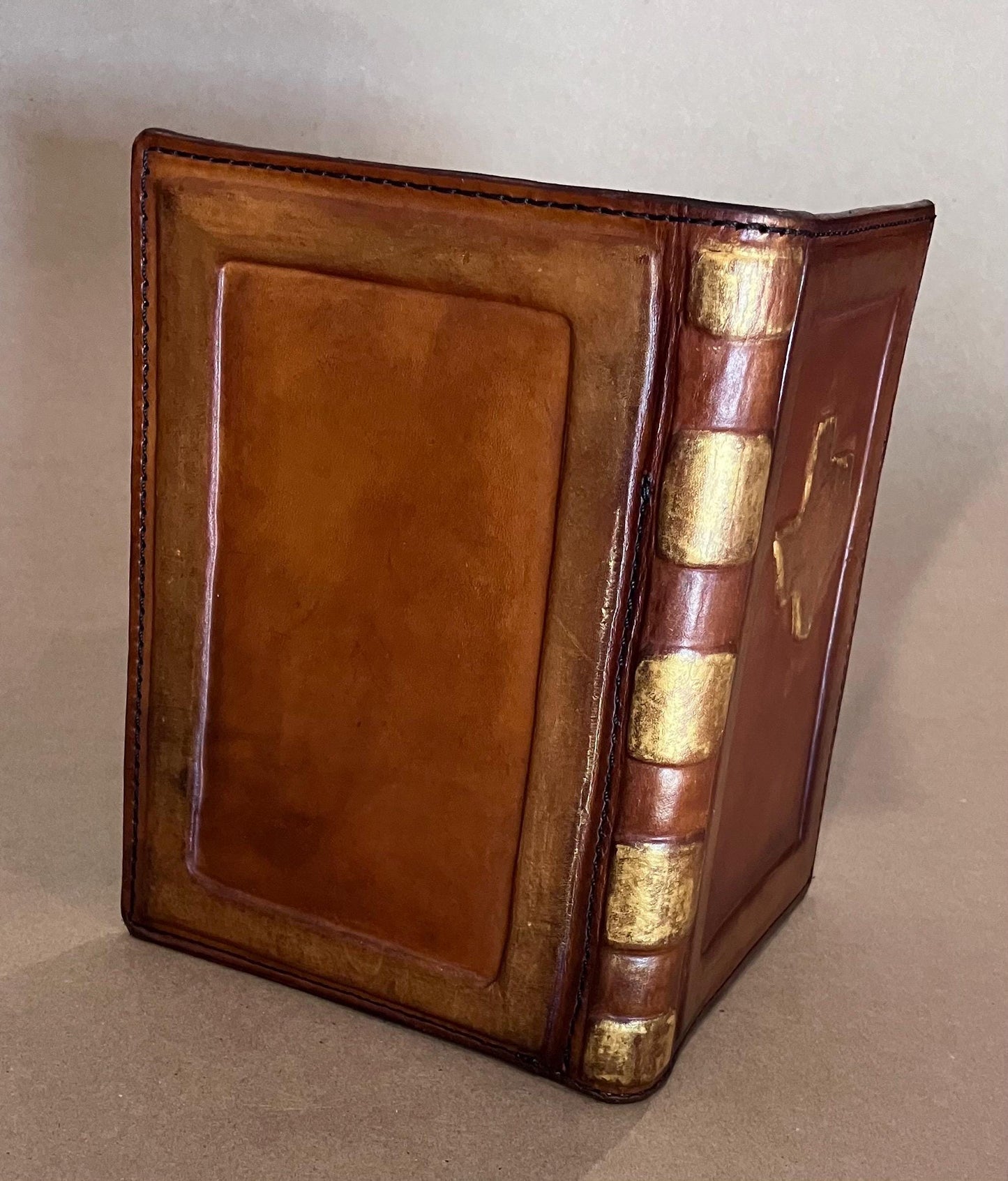 Handcrafted Leather Mini Portfolio | Full Grain Cowhide 5x7 Notepad Holder | Rustic Vintage Padfolio | Handmade in Texas