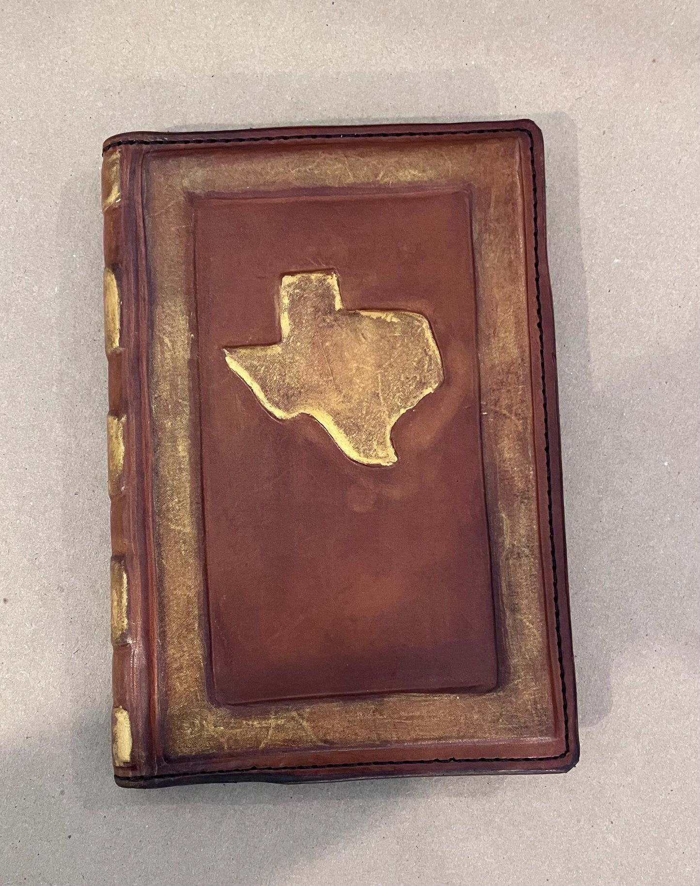 Handcrafted Leather Mini Portfolio | Full Grain Cowhide 5x7 Notepad Holder | Rustic Vintage Padfolio | Handmade in Texas