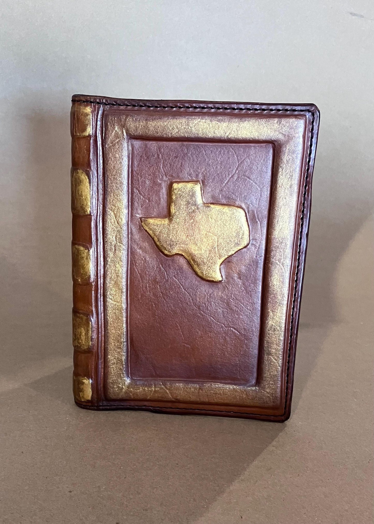 Handcrafted Leather Mini Portfolio | Full Grain Cowhide 5x7 Notepad Holder | Rustic Vintage Padfolio | Handmade in Texas