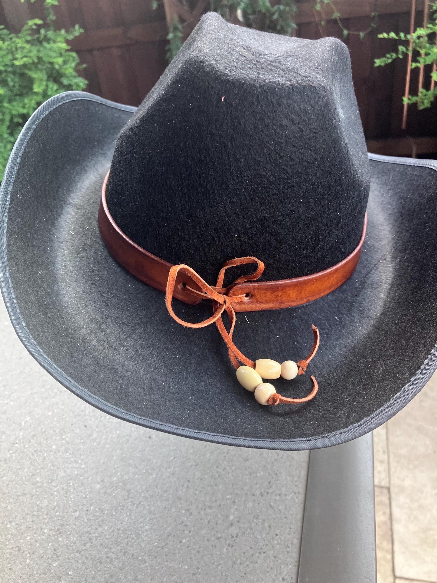 Hand crafted leather hatband
