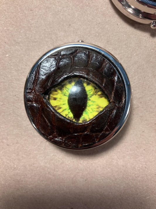 Pill Box Dark Brown Dragon Eye