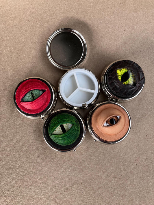 Pill Box Dark Brown Dragon Eye